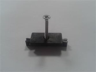 Příchytka terasového prkna G21 k nosníku terasových WPC prken s ocelovým šroubem, 100ks