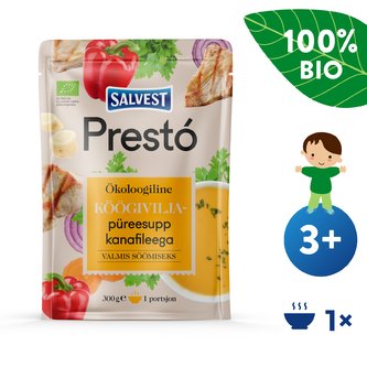 SALVEST Prestó BIO Polévka z kuřecích prsíček a zeleniny (300 g)
