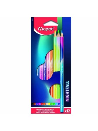 Maped Pastelky trojboké - Nightfall Teens 12 ks