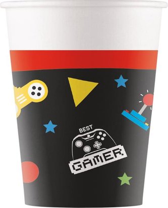 KELÍMKY PAPÍROVÉ GAME PARTY 8 KS, 200 ML