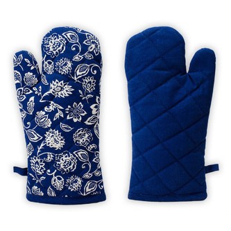 HOME ELEMENTS Kuchyňská chňapka s magnetem 18*32 cm, Modrotisk