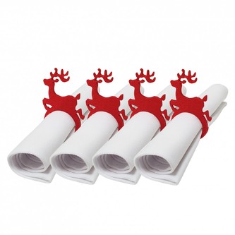 Krúžky na obrúsky červená O 3,5 cm (cena za 4 kusy) Mybesthome