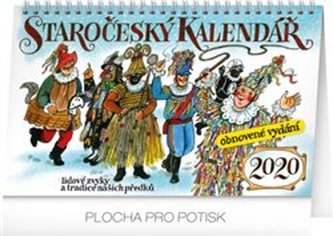 Stolní staročeský kalendář – reedice – Kamila Skopová 2020, 23,1 × 14,5