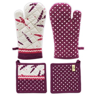 HOME ELEMENTS Chňapka s magnetem a podložka 18*32 + 20*20 cm, Levandule 2022