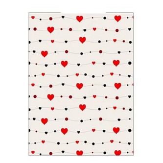 HOME ELEMENTS Sada 3 utěrek 50*70 cm, Srdíčka a káro