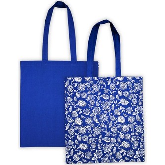 HOME ELEMENTS Taška 40*42 cm, Modrotisk
