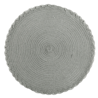 Prostírání kulaté MYSTICA šedá O 38 cm Mybesthome