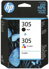 HP atramentová kazeta 305 2-Pack Tri-color/Black Original Ink Cartridge