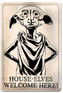 Plechová tvarovaná 3D dekorativní cedule na zeď Harry Potter: Dobby House Elves (20 x 30 cm)