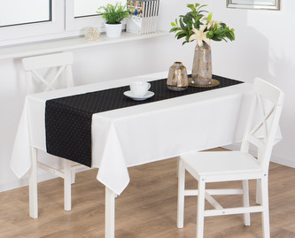 Ubrus - běhoun na stůl MIGOLD černá/zlatá 40x140 cm Mybesthome