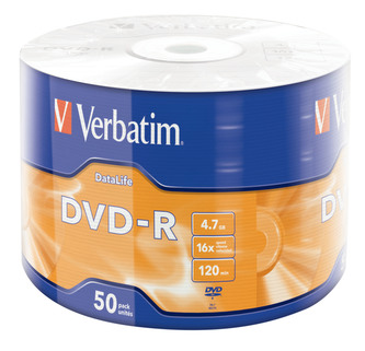 VERBATIM DVD-R DataLife 4,7 GB, 16x, obal 50 ks