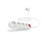 CONNECT IT prodlužovací kabel 230 V, 4 zásuvky, 3 m, s vypínačem (bílý)