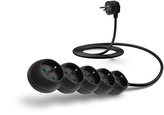 CONNECT IT prodlužovací kabel 230 V, 5 zásuvek, 2 m, bez vypínače (černý)
