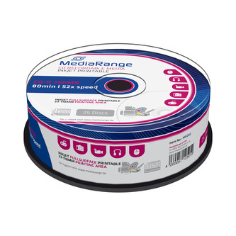 MEDIARANGE CD-R 700MB 52x spindl 25ks Inkjet Printable