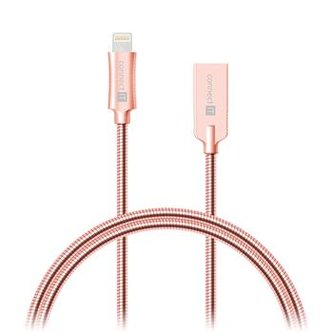 CONNECT IT Wirez Steel Knight Lightning - USB, metallic rose-gold, 1 m