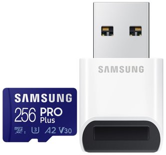 Samsung Micro SDXC karta 256GB PRO Plus + USB adaptér