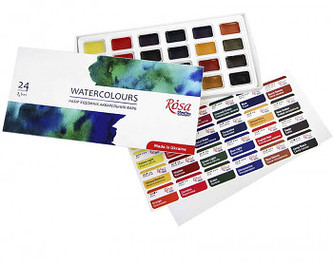 Sada študentských akvarelových farieb Rosa 24ks
