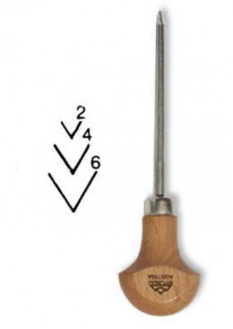 Rydlo Stubai tvaru V 60° 5841 – šířka 2mm