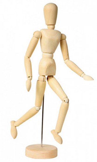 Manekýn drevený pohyblivý 14cm