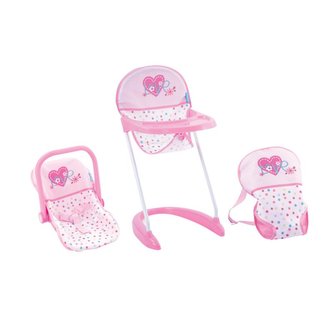 Autosedačka, jídelní židlička, nosítko - srdíčka