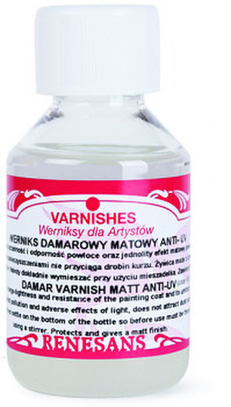 Damarový lak matný anti UV Renesans 1000ml
