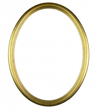 Oválný rám zlatý – 24x30cm
