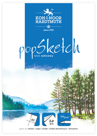 Skicák Pop Sketch A3 110g/m2, 20 listů