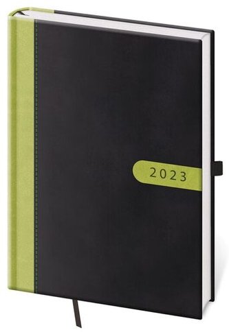 Diář 2023 týdenní A5 Bora - černo/zelená