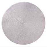 Prostírání kulaté GLITTER stříbrná O 38 cm Mybesthome