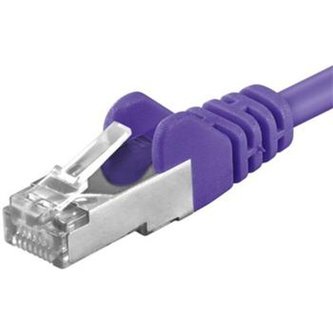 Premiumcord Patch kabel CAT 6a S-FTP RJ45-RJ45 AWG 26/7 1,5m fialový