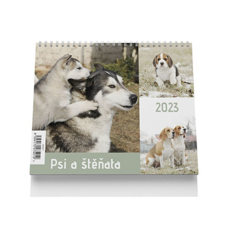 Psi a štěňata 2023 - stolní kalendář