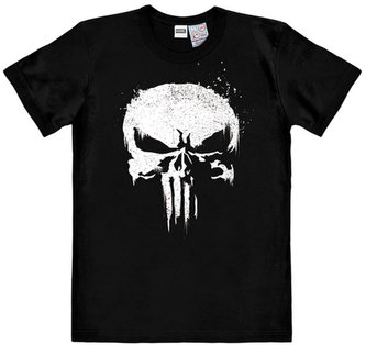 Pánské tričko Punisher: TV Skull Marvel Comics (XL) černá bavlna