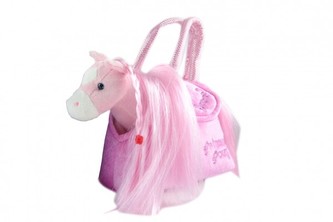 Jednorožec v kabelke/taške ružové plyš 18x20cm v sáčku