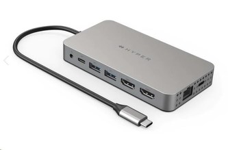 Hyper® HyperDrive Duel HDMI 10-in1 Travel Dock for M1 MacBook (silicon Motion)
