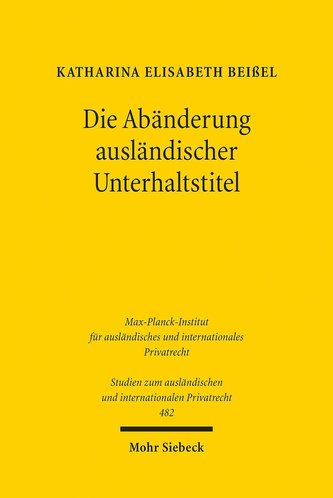 Die Abänderung ausländischer Unterhaltstitel
