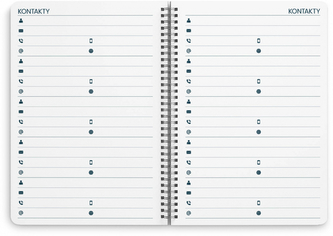 Týdenní spirálový diář A5 Abstrakt 2023