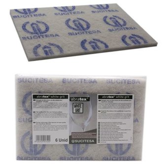 Drátěnka na choulostivé povrchy, Abratex bílá 23×15, 6ks v balení