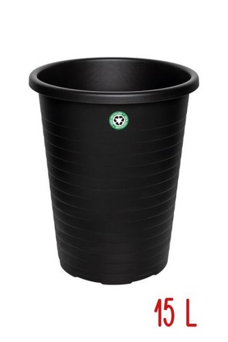 Koš na papír 15 l - černý