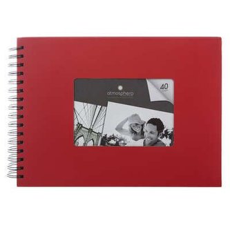 Atmosphera Fotoalbum spiral 160 - červené