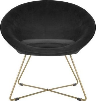 Atmosphera sametově černé křeslo EVAN