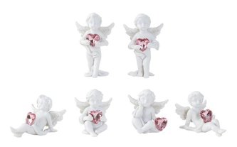 Anděl stojící  nebo  sedící se srdcem