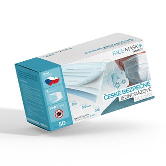 Nanolab České bezpečné roušky box 50 ks