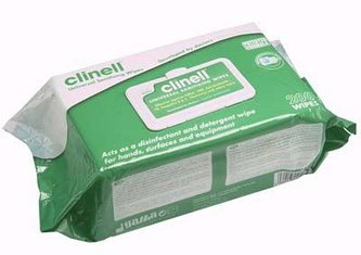 Zvlhčené dezinfekční utěrky CLINELL Universal Sanitizing 200 ks