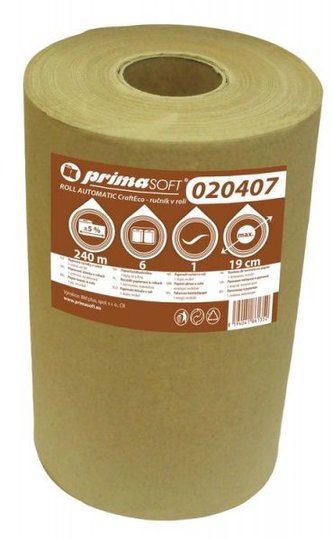 Ručník v roli pro dávkovač papírových utěrek Auto-cut CraftEco - 6 kusů