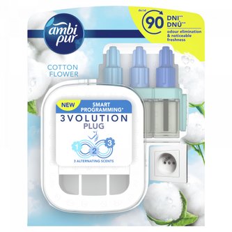 Ambi Pur 3Volution osvěžovač vzduchu - startovací sada cotton 20ml