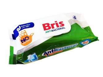 Bris vlhčené Antibakteriální ubrousky 100 ks