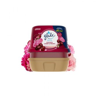 Glade Luscious Cherry & Peony vonný gel do koupelny osvěžovač, 180 g