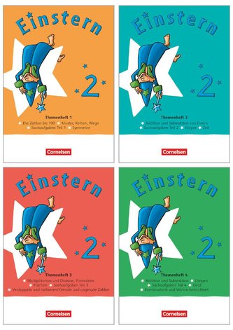 Einstern Mathematik 02 (Hessen). Themenhefte 1-4 und Kartonbeilagen im Paket - Ausleihmaterial