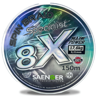 šňůra 8 X Specialist Spin Braid 150 m 0,14 mm černá