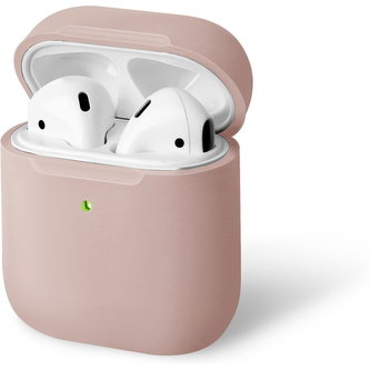 UNIQ Lino Hybrid Liquid silikonové pouzdro AirPods růžové